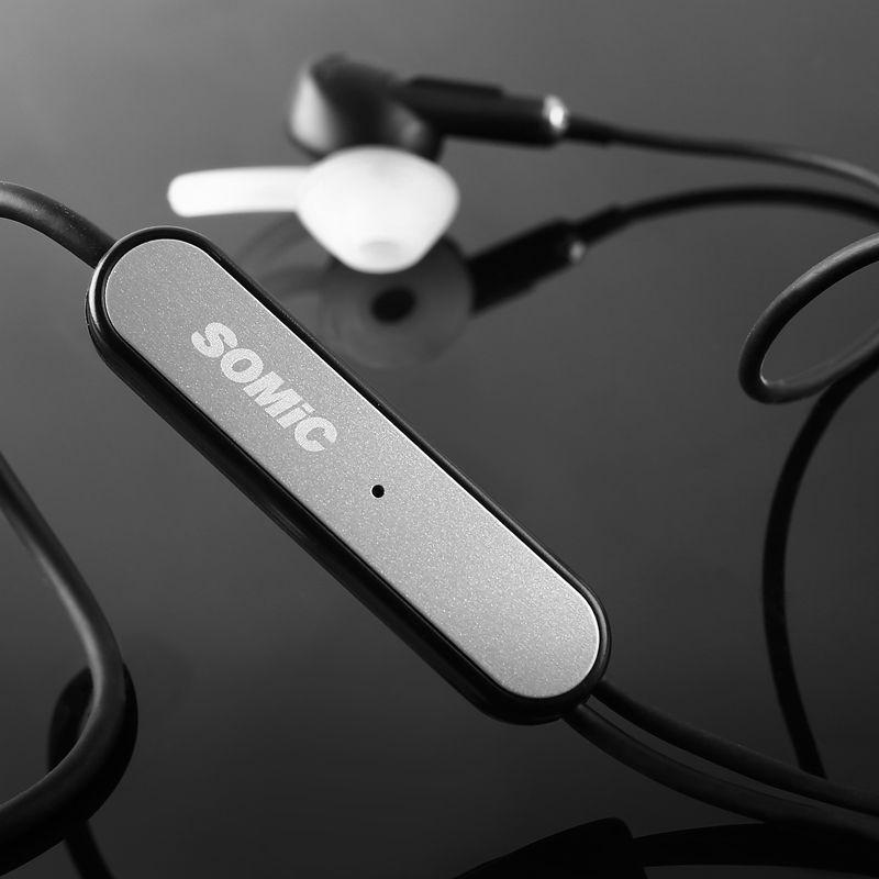 Tai nghe Somic in-ear chống ồn chủ động kiểu mới nhất nút tai nghe nhạc điều khiển bằng dây loa siêu trầm có lúa mì không gây tiếng ồn