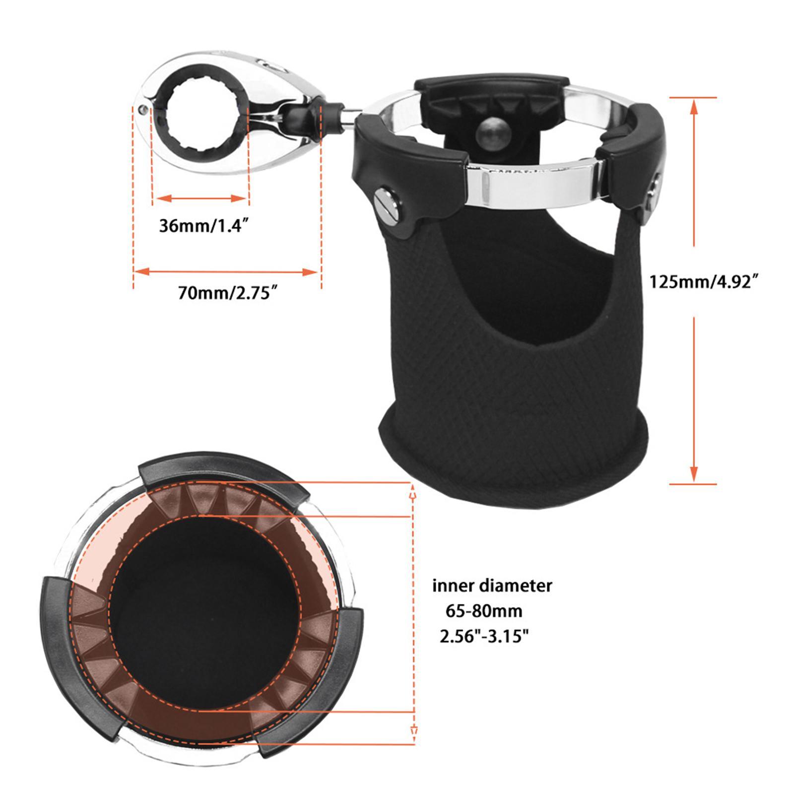 Universal Motorcycle Cup Holder Handlebar Mount Adjustable Metal Rack Drink Water Bottle Holder for Boat Armrest Bike Canoe