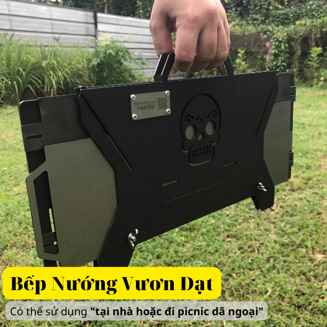 Bếp nướng than BBQ lắp ghép | Có khay hứng tro | Kích thước 40x30cm