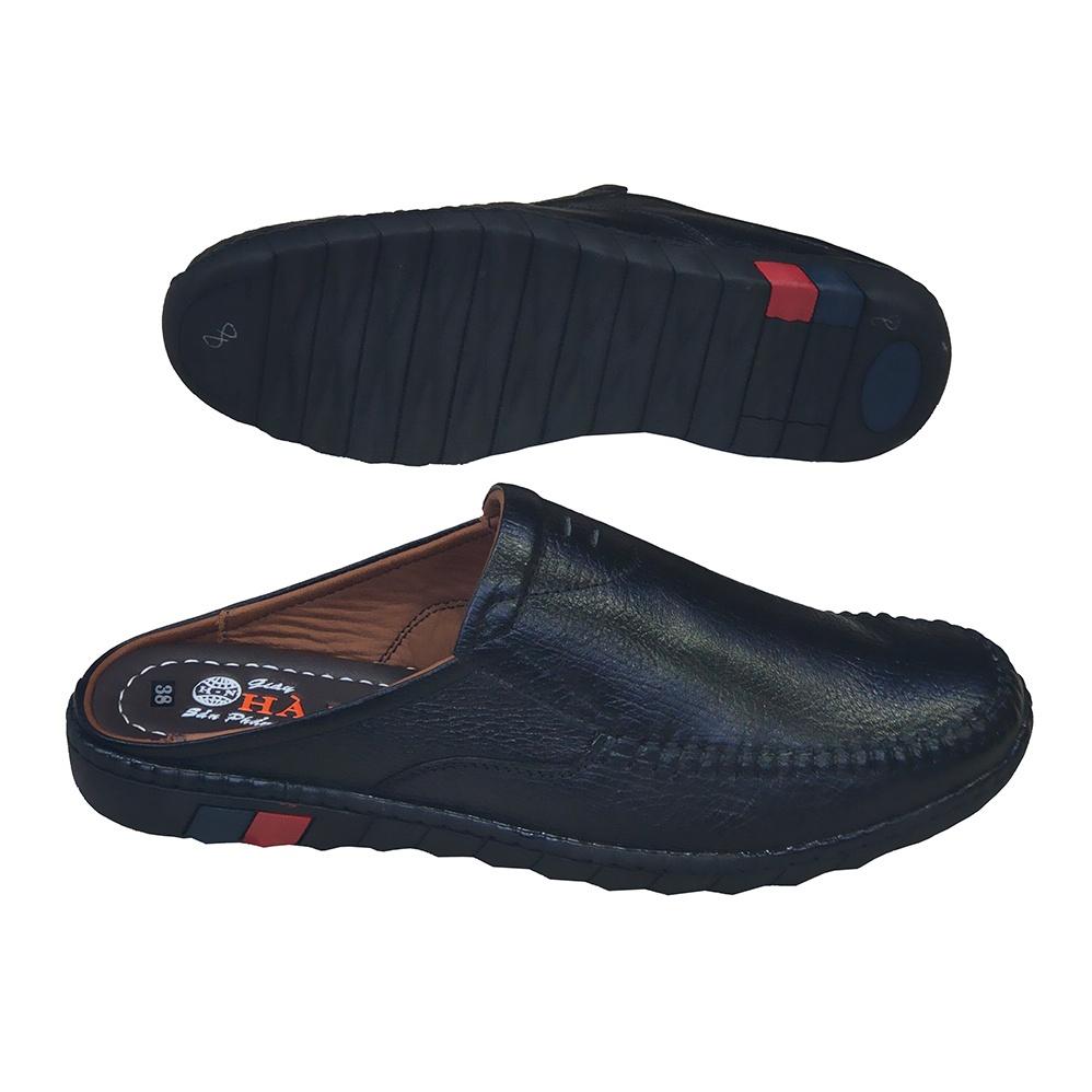 Dép Bít Mũi Nam Da Bò Thật TiTi ĐÔ Cao Cấp GSB2101d