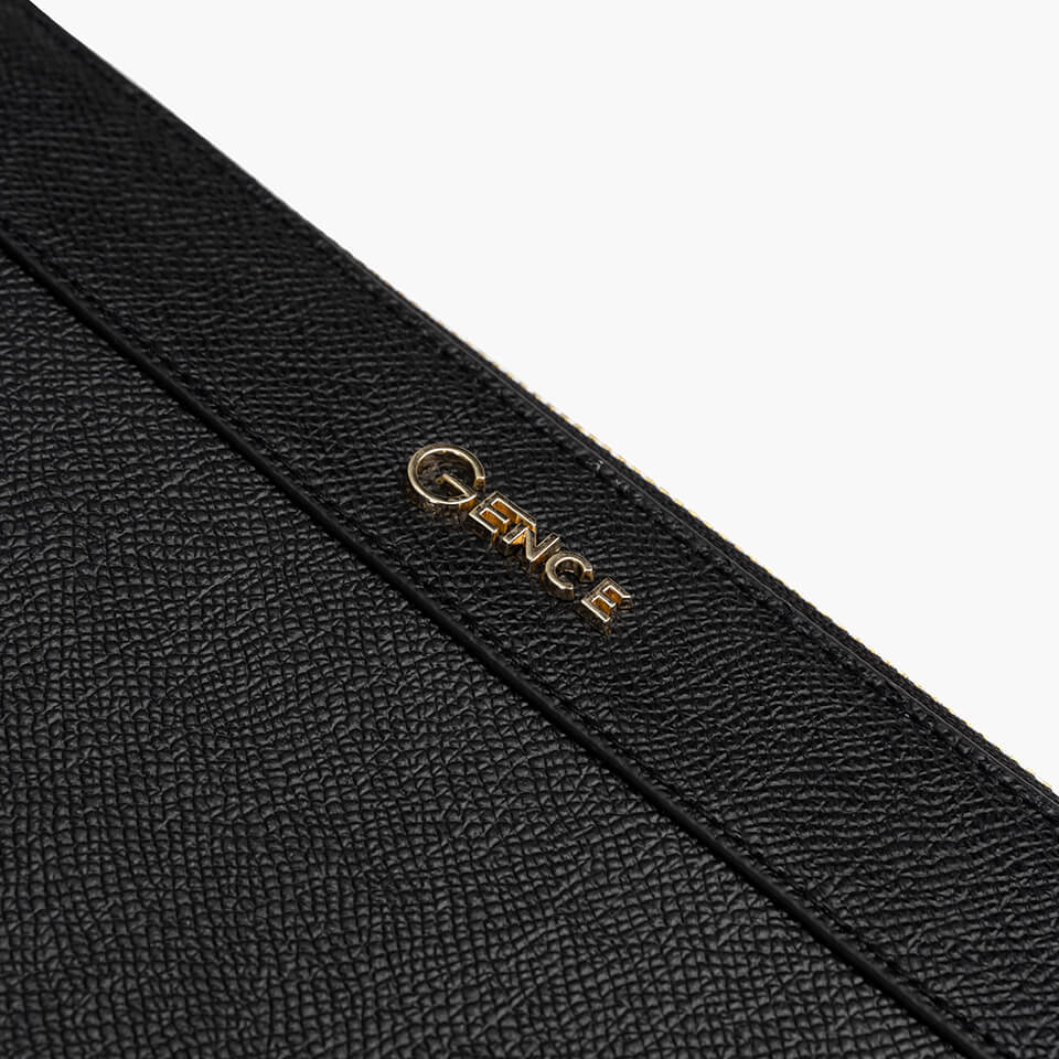 Clutch Da Hàng Hiệu Ví Nam Cầm Tay Công Sở GENCE HT11 Da Bò Cao Cấp Màu Đen