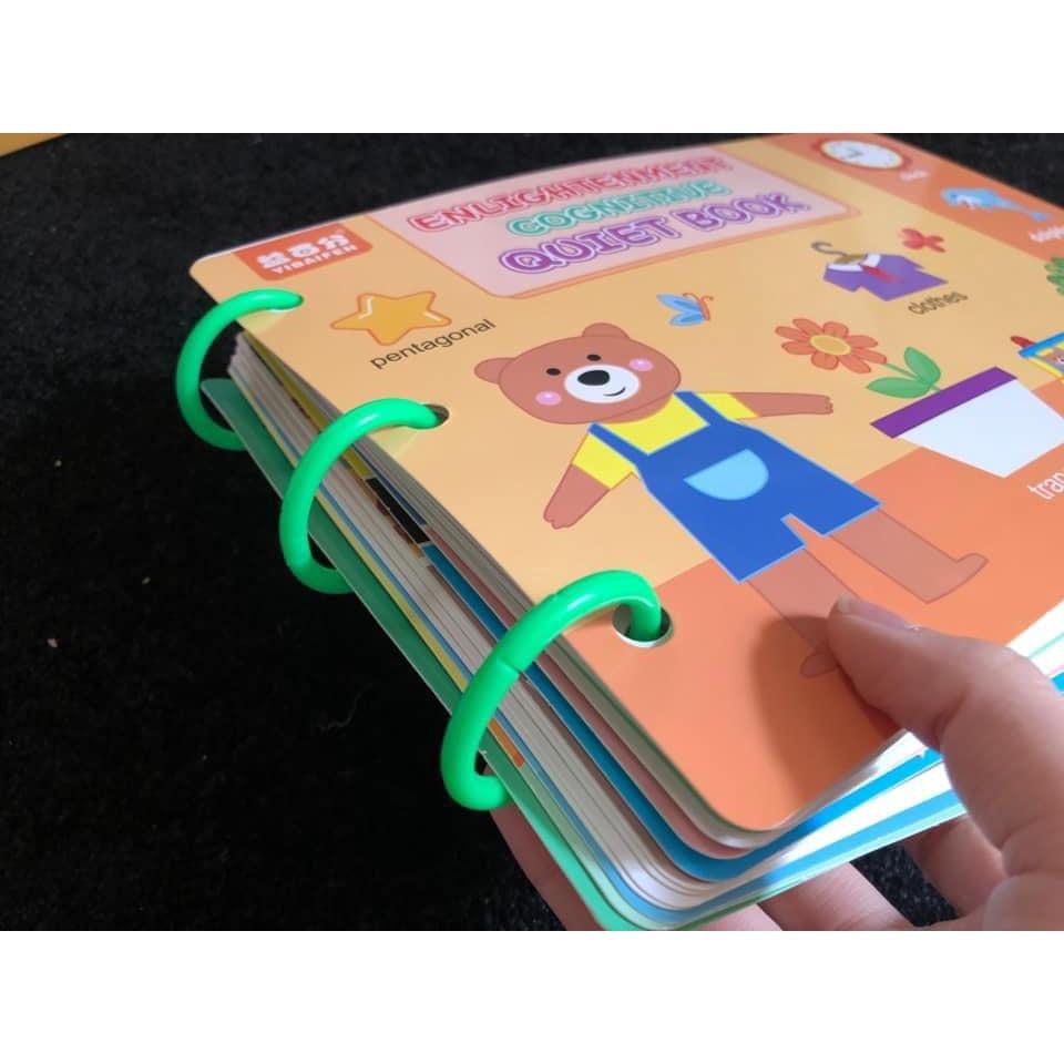 Đồ chơi giáo dục sớm Montessori, học liệu bóc dán thông minh cho bé 17 chủ đề dùng nhiều lần