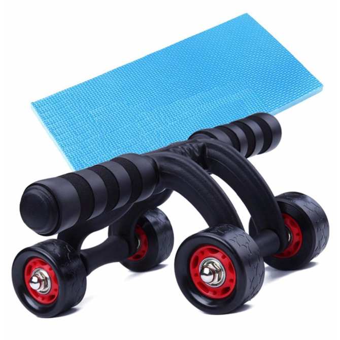 Con lăn tập cơ bụng 4 bánh được làm chắc chắn, hỗ trợ tập cơ bụng 6 múi hiệu quả và phù hợp tại nhà cho Gymer
