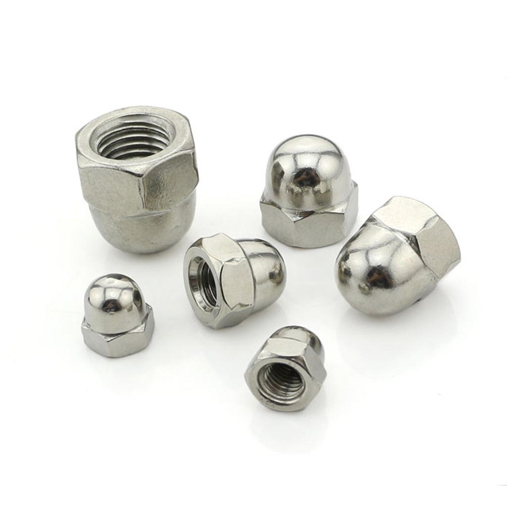 10Pcs Stainless Steel Dome Nuts Acorn Cap for Bolts & Screws M3 M4 M5 M6 M8 M10