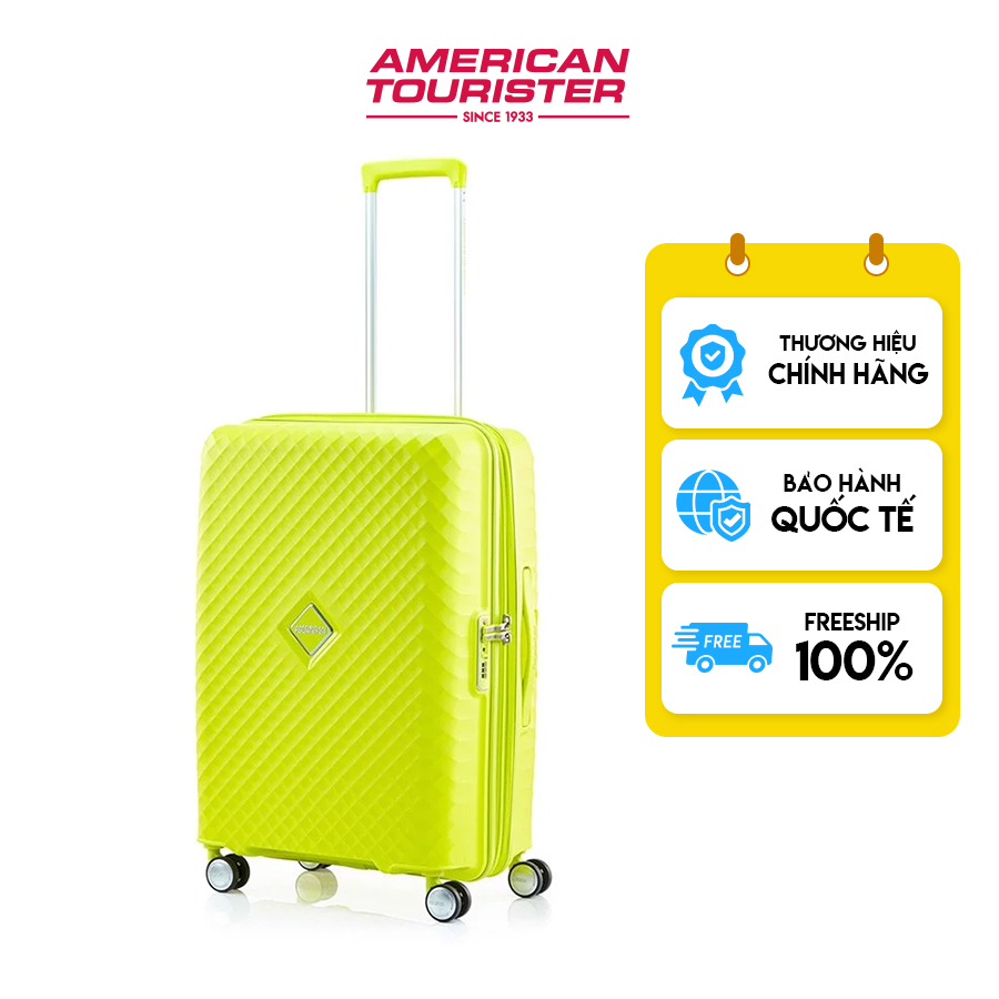 Vali Kéo American Tourister Squasem Spinner Exp Tsa - Trung 6624 - Neon Yellow