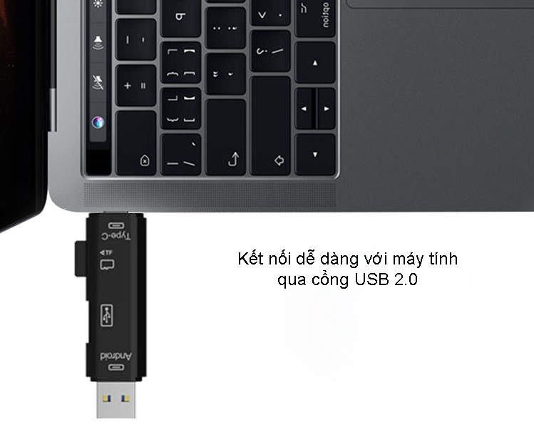 Đầu cắm OTG xịn giúp điện thoại Android đọc thẻ nhớ TF, USB, Type C  - Hàng chính hãng / Hàng nhập khẩu