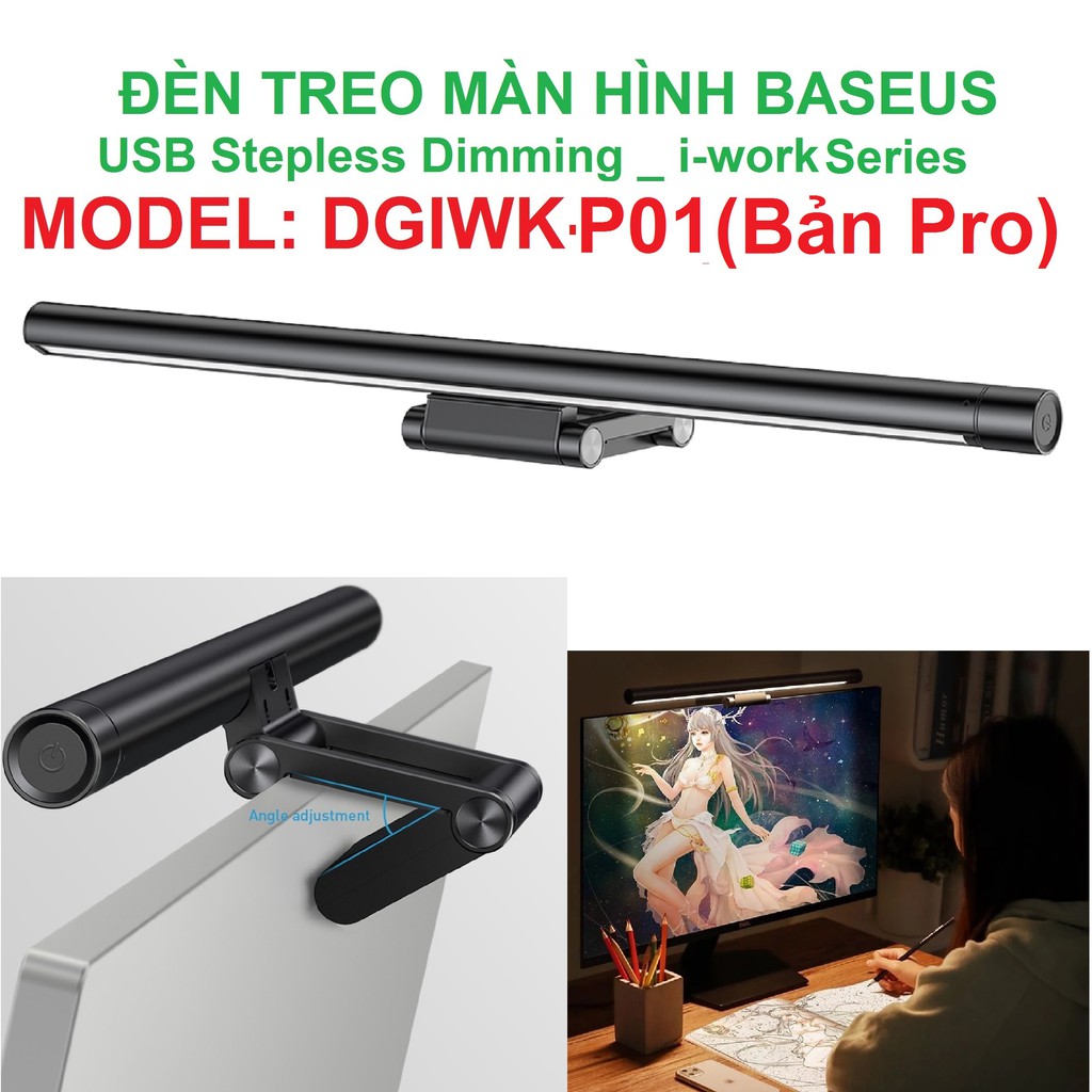 Đèn USB treo máy tính - màn hình Baseus i-wok Pro1 DGIWK-P01_ Hàng chính hãng