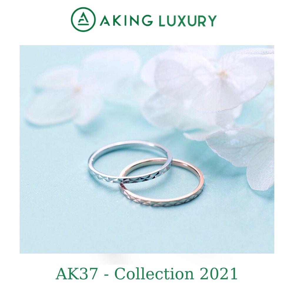 Nhẫn bạc nữ AK37, nhẫn nữ được xử lý góc cạnh thể hiện cá tính của người đeo. Nhẫn mới nhất 2021