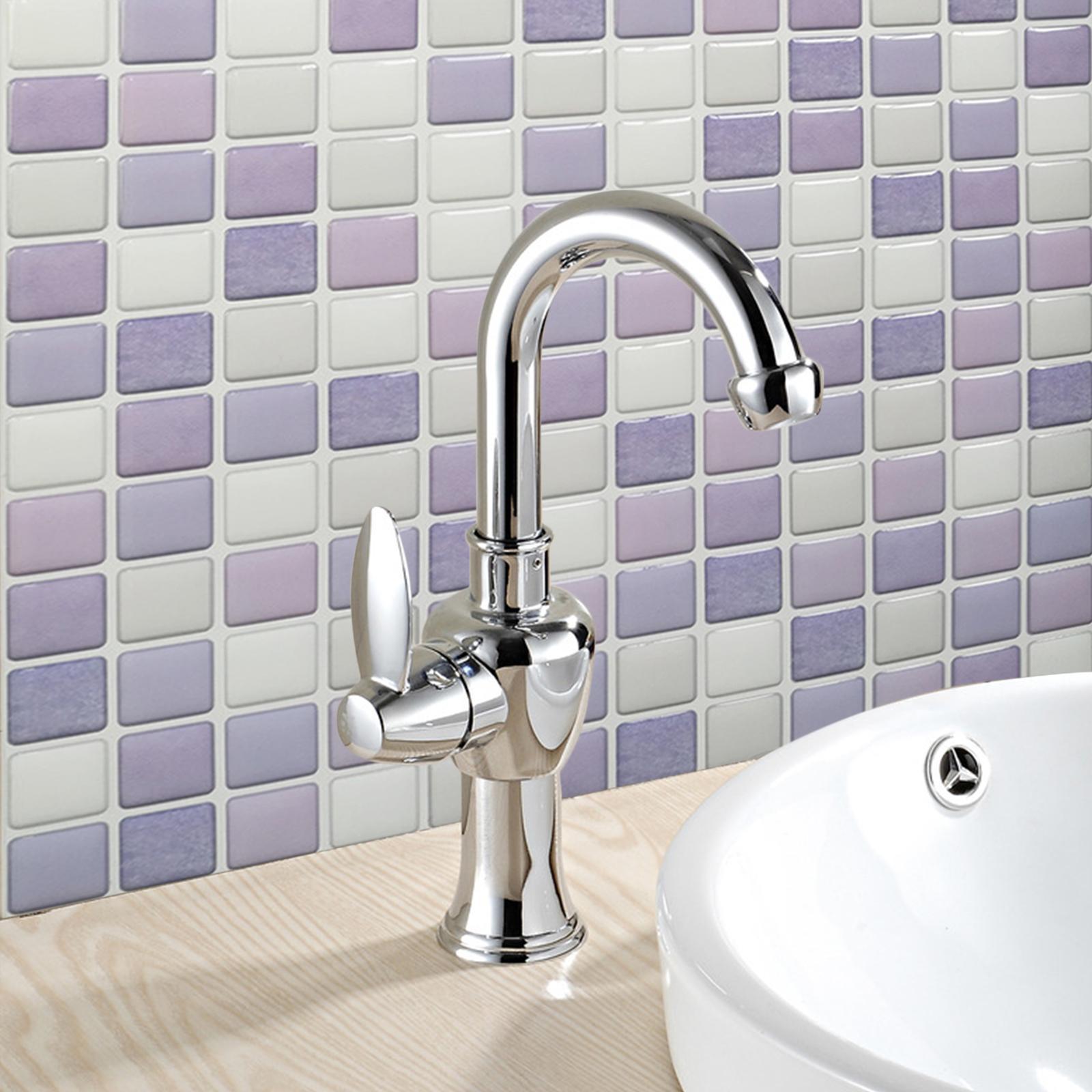 Wall Tile Sticker Waterproof Wallpaper for Home Bathroom Kitchen Decor