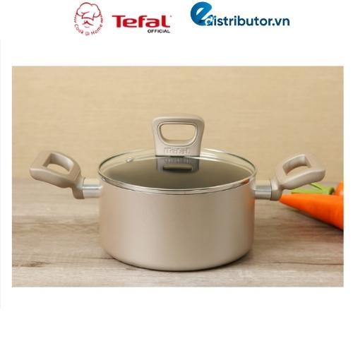 Nồi nhôm chống dính nắp kính Tefal Sensations 18cm H9104314 - Hàng chính hãng