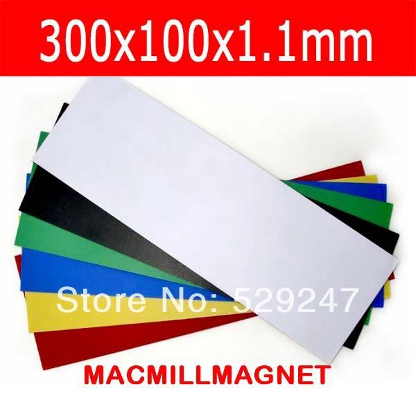 XICIMAG 6 Nam Châm Tờ 300X100X1.1Mm, một Bên Có PVC Nam Châm Linh Hoạt Cao Su Từ Tính Nhiều Màu Sắc Tủ Lạnh Từ Tính