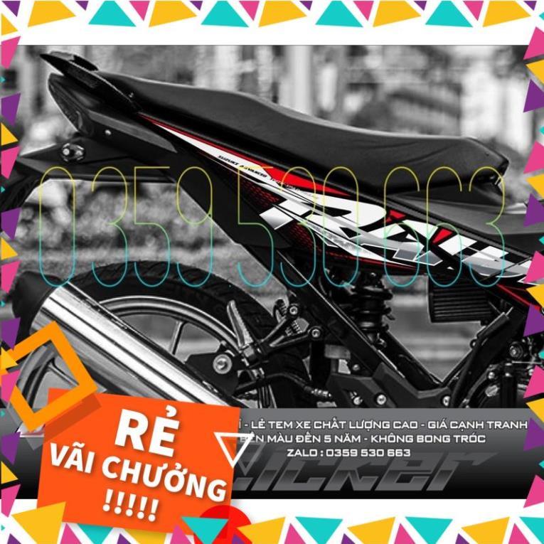 Tem rời Raider mẫu mới 2021 - tem đỏ dán xe đen