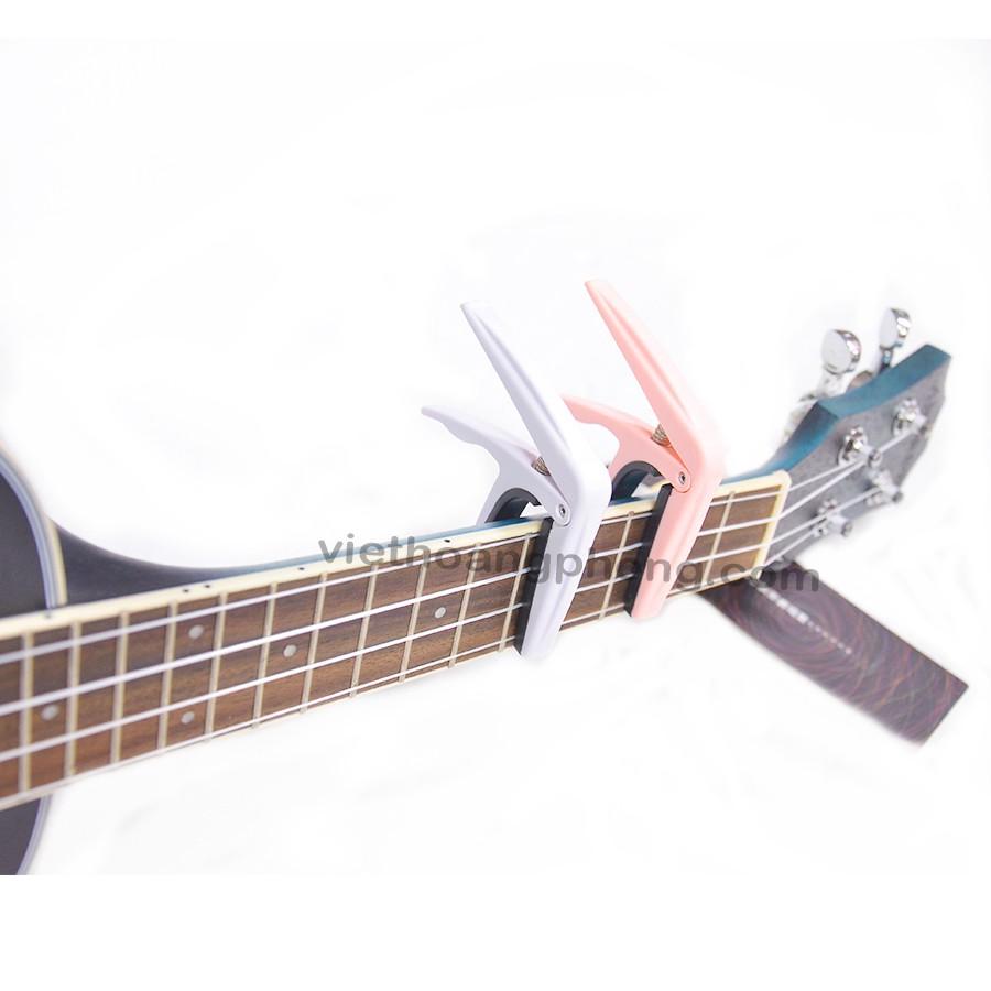 Combo Bao da 3 lớp Ukulele + Capo nhựa nhiều màu