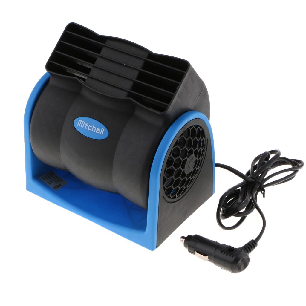 2xCar Truck Cooling Air Fan 12V 2 Speed Silent Cooler Fan w/ Cigarette Lighter