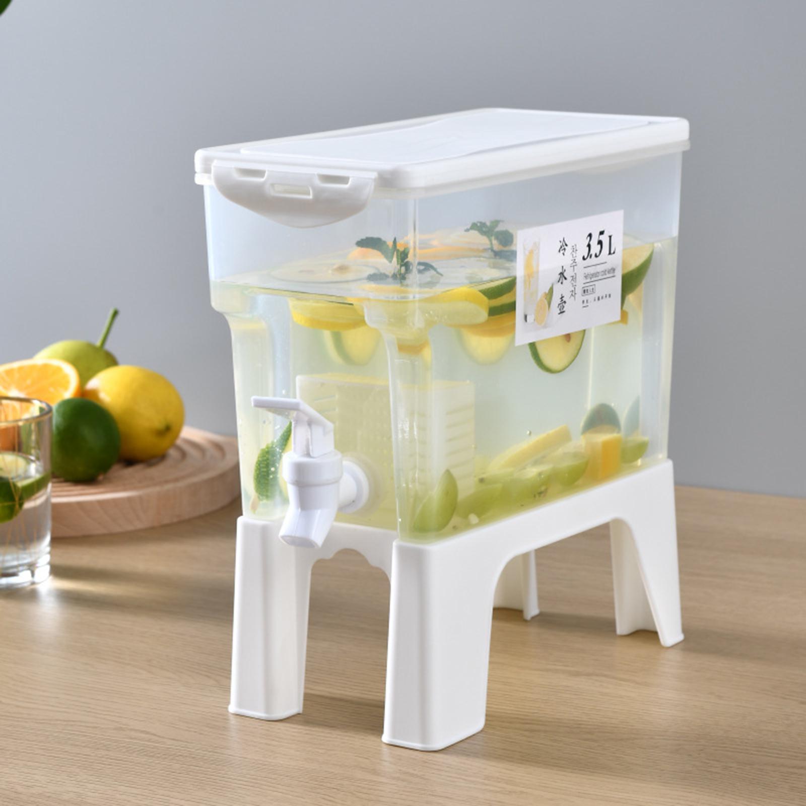 Refrigerator Beverage Dispenser with Tap Cold Water Jug Lemonade Container