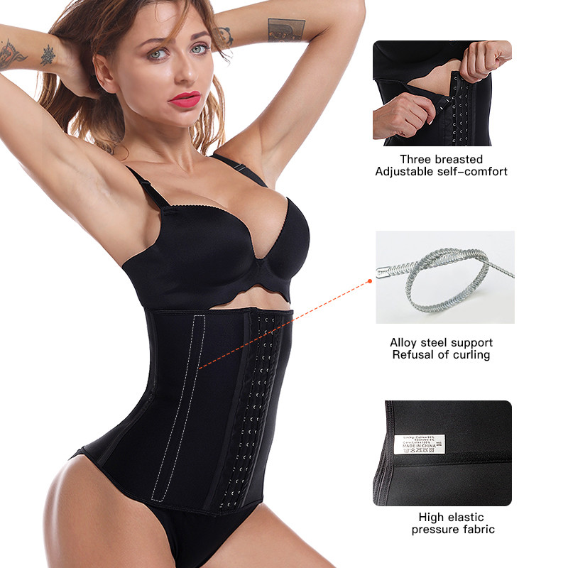 Cao Su Non Eo Huấn Luyện Áo 9 Xương Thép Định hình Cơ Thể Shapers Nữ Dây Chéo Giảm Béo Hoạt tính Etic Modeladora