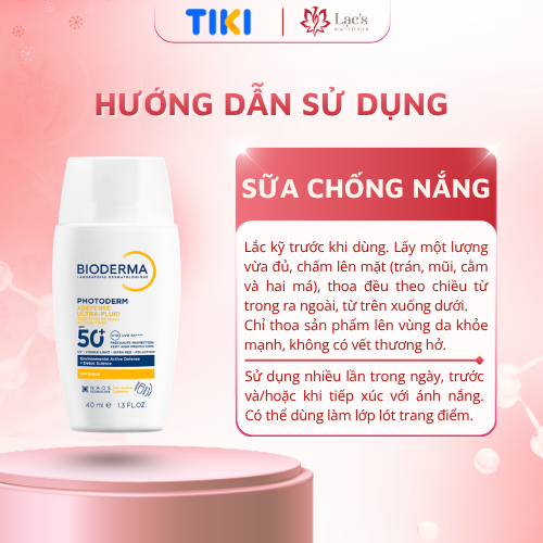 Sữa chống nắng Bioderma phổ rộng ráo mịn, bảo vệ da toàn diện Photoderm XDefense Ultra-fluid SPF50+ 40ml