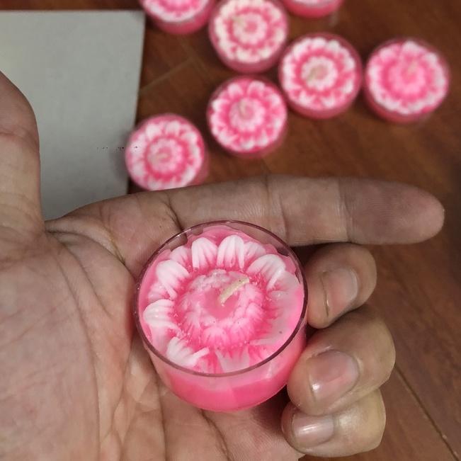 Hộp 10 nến tealight (4-5 giờ) - tealight hoa hồng nhiều màu – đèn cầy trang trí cao cấp candle shop