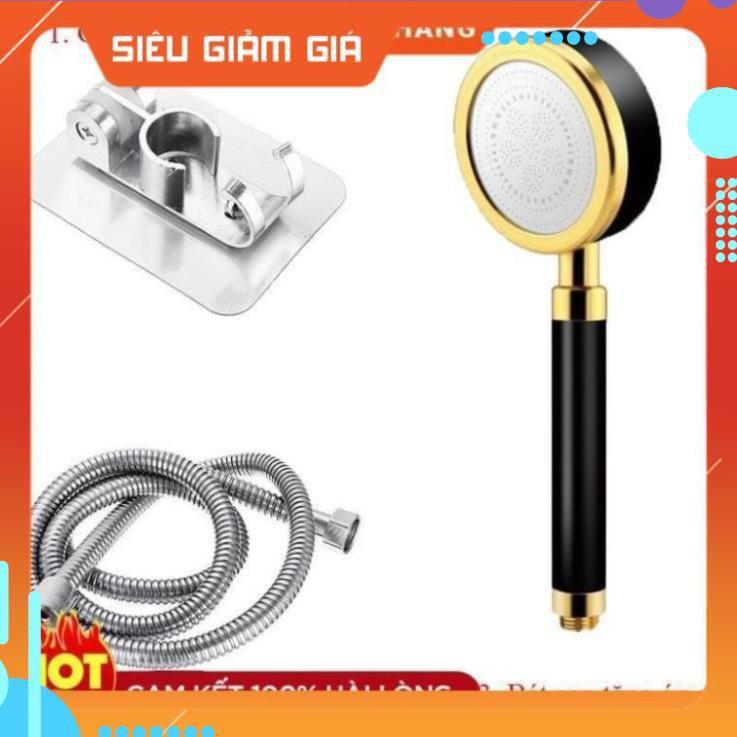 Bộ vòi sen tăng áp 300% bằng hợp kim nhôm chống oxi hóa , chống rỉ sét màu vàng đen sang trọng 206779