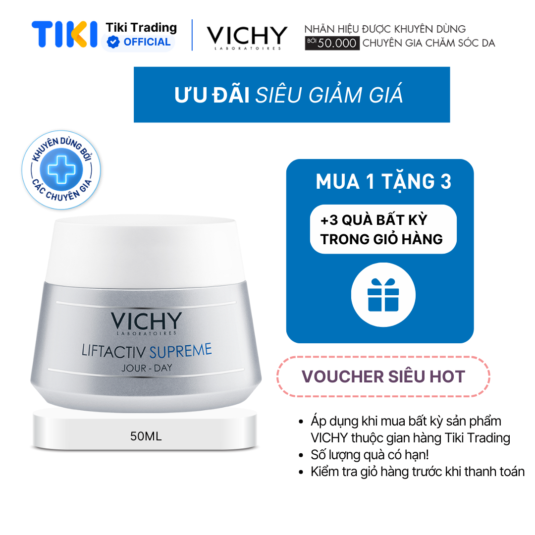 Kem dưỡng ngừa dấu hiệu lão hóa,làm săn da ban ngày Vichy Liftactiv Supreme Day 50ml