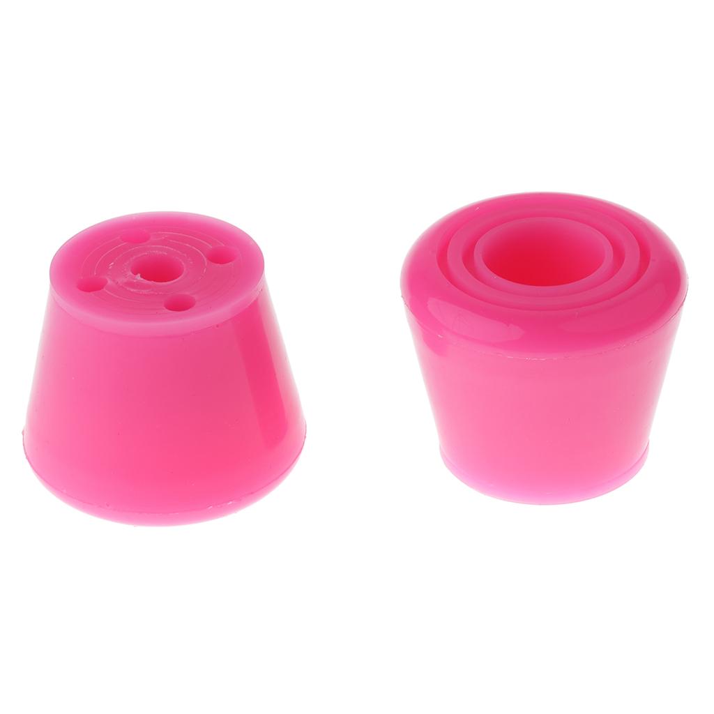 2x2pcs PU Roller Skates Toe Stops Inline Skates Ice Skates Accessories Pink