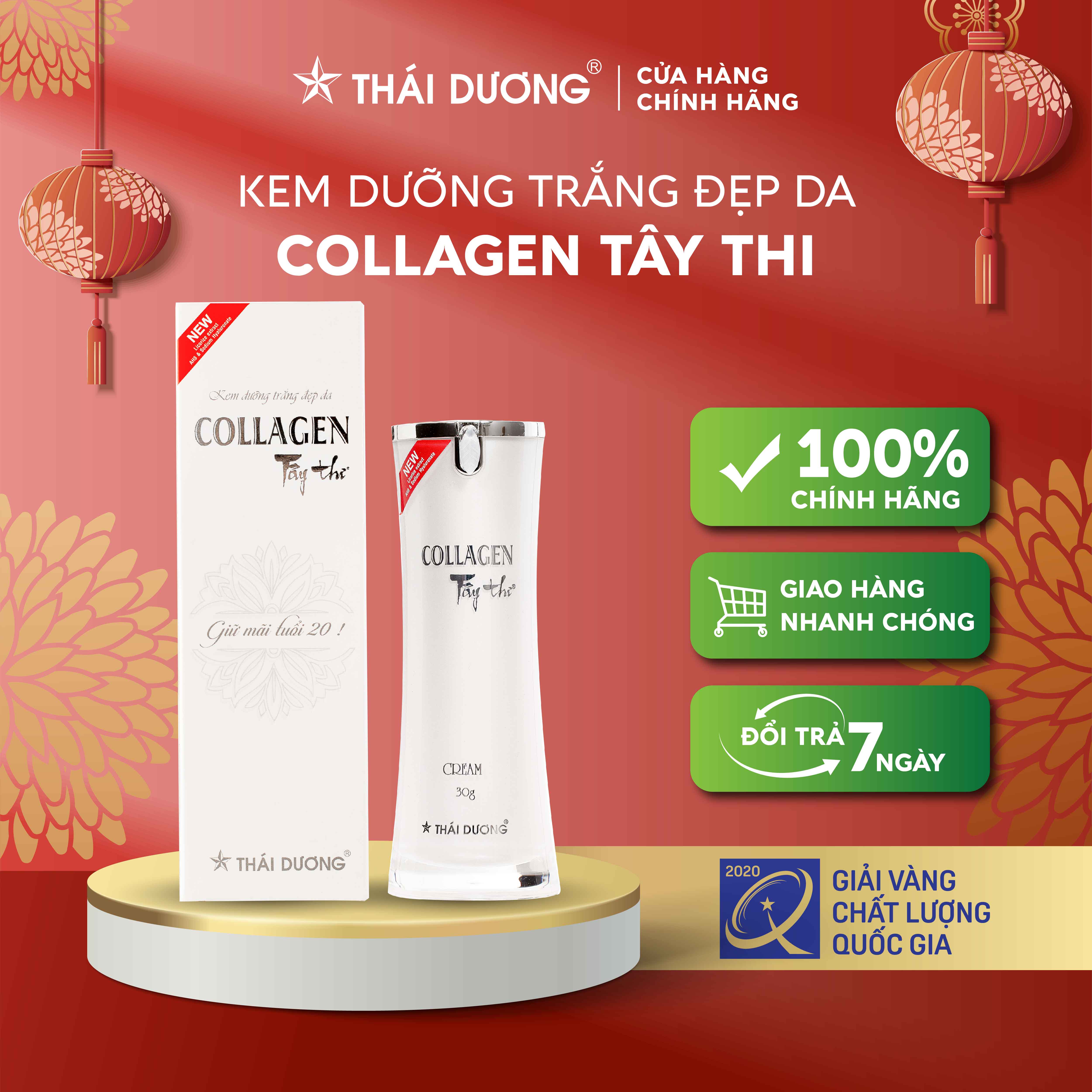 combo 02 Lọ Kem dưỡng ban ngày Collagen Tây Thi New - Sao Thái Dương 30g