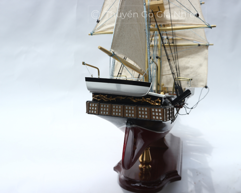 Mô Hình Thuyền Gỗ Phong Thủy Dạng Thuyền Cổ HMS WARRIOR Chính Hãng Hàng Xuất Khẩu Chất Lượng Cao
