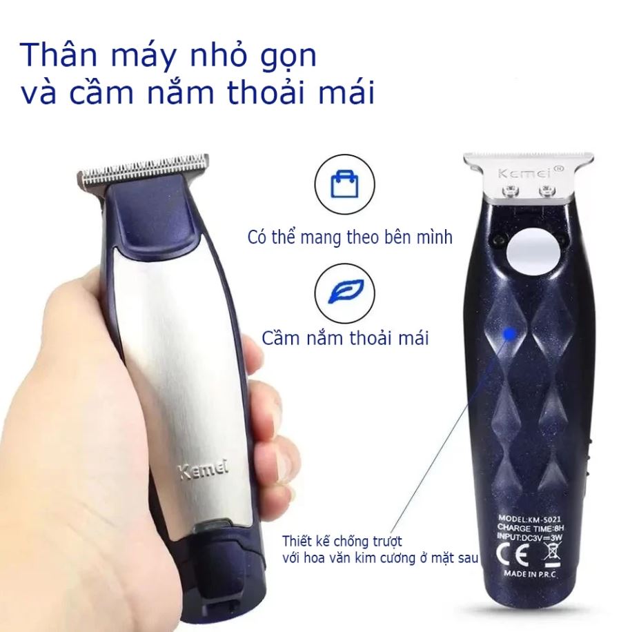Tông Đơ Cắt Tóc Cạo Viền, Máy Bấm Viền Kemei KM-5021