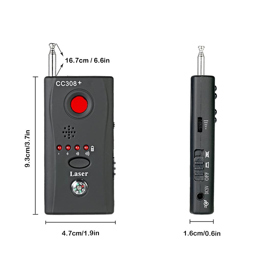 Máy ảnh không dây chống dò tìm ẩn Camera GSM Audio Bug Finder Ống kính tín hiệu GPS