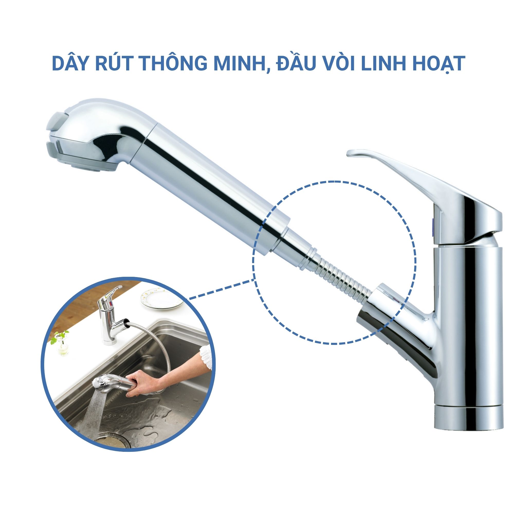 Vòi rửa chén bát Takagi JA200LN-NNDK02 – Bộ vòi rửa nóng lạnh cao cấp Nhật Bản