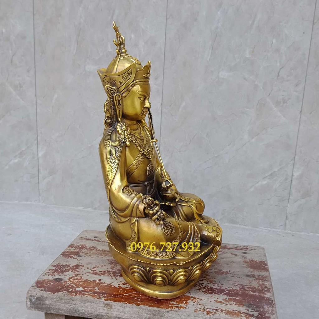Tượng phật liên hoa sinh bằng đồng cao 30cm, tượng phật liên hoa sinh, bán tượng phật