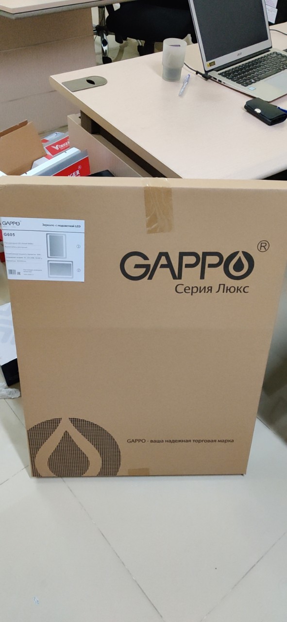 GƯƠNG LED NGA CAO CẤP CÓ SẤY GAPPO G605 60X80CM