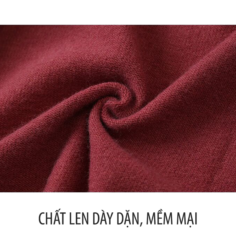 Áo len cardigan dáng dài len mềm phong cách Hàn Quốc freesize