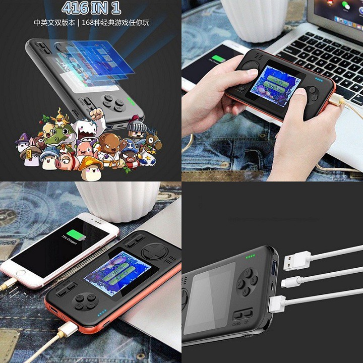 Máy chơi game cầm tay 416 trò Sothing kiêm sạc dự phòng pin 8000mAh- Hàng chính hãng