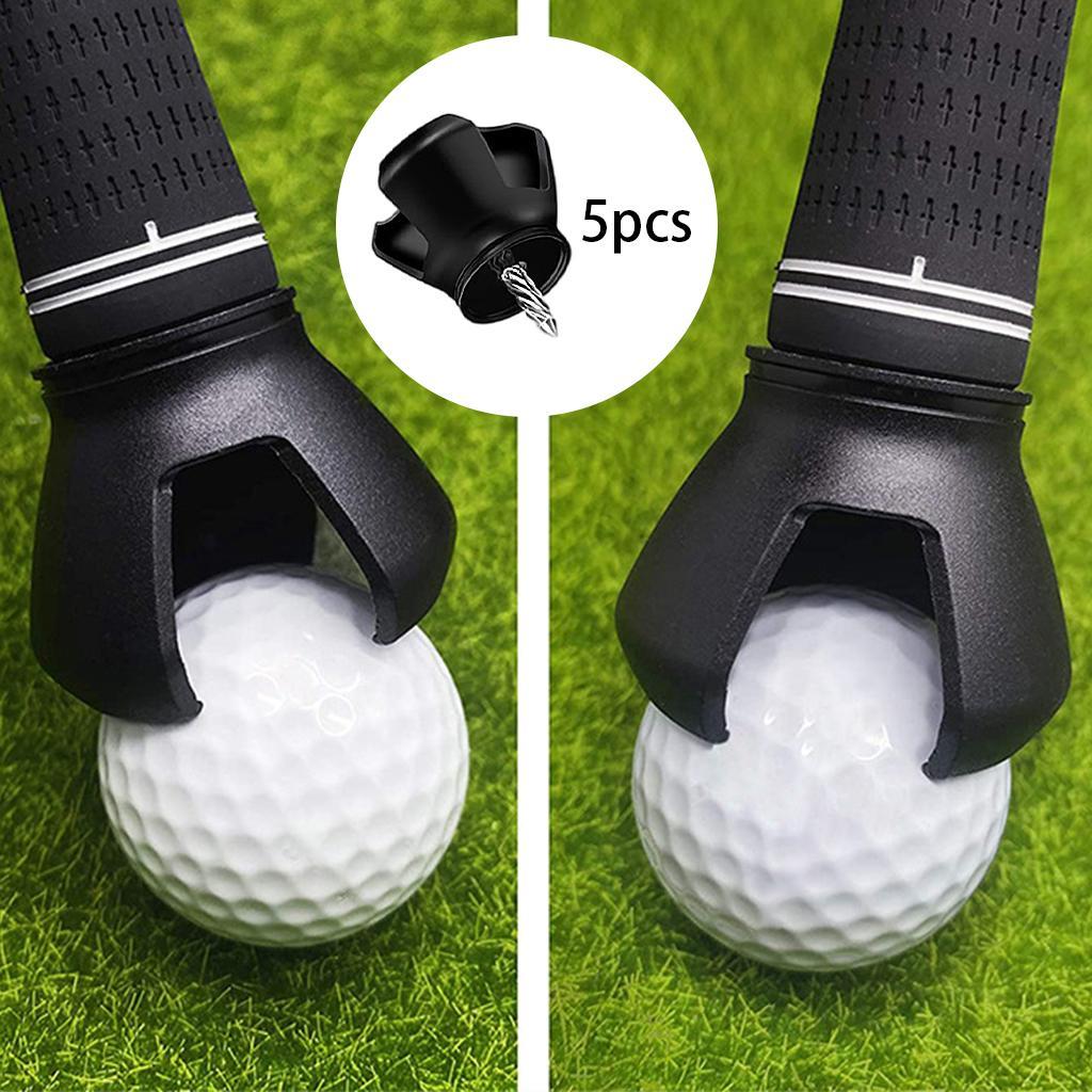 3xGolf Ball Pick-up 3-Prong Suction Cup Putter Tool for Putter Grip 5 pieces
