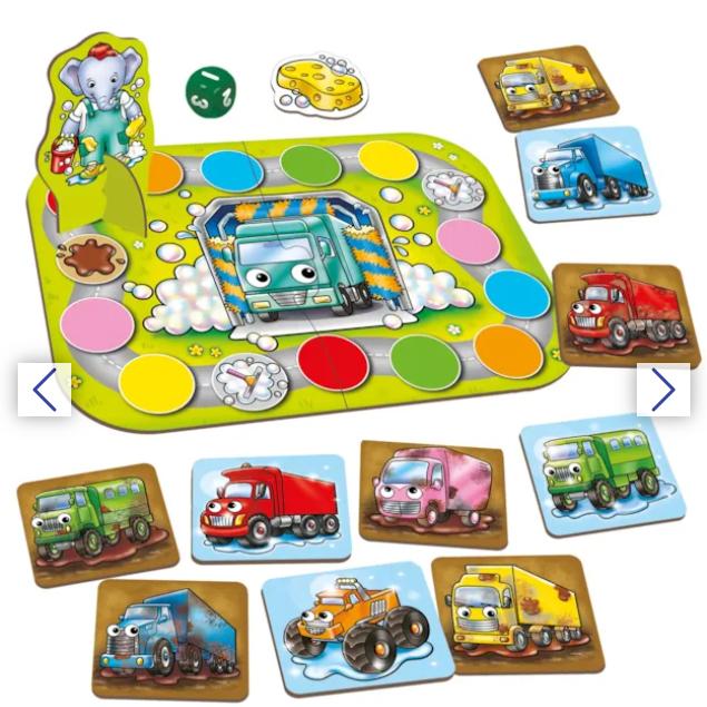 Trò chơi trí tuệ Mucky Trucks - Orchard Toys giúp trẻ nhận biết màu sắc và khả năng ghi nhớ