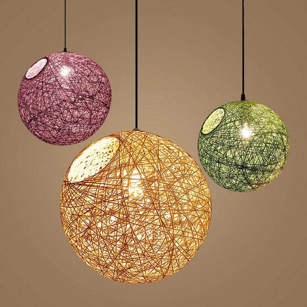 Bóng Mây Wicker Ball Quả Cầu Trần Bóng đèn Với Lỗ 20 Cm