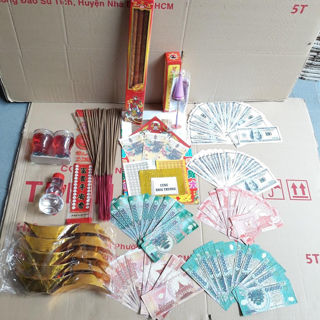 Combo Cúng Khai Trương Trọn Bộ Đầy Đủ - Hàng Mã Thiên Lộc