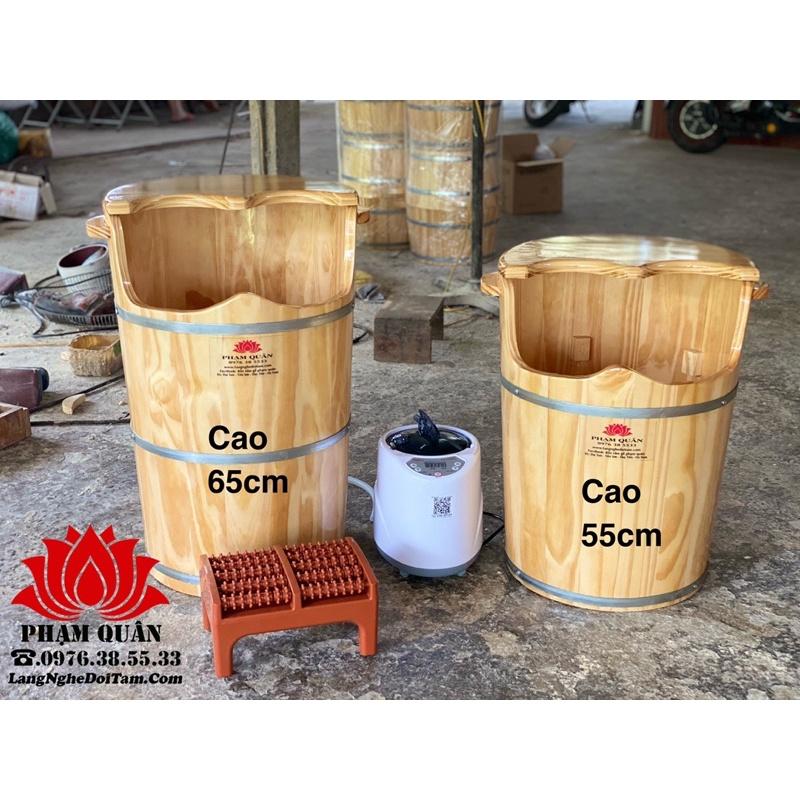 Thùng gỗ xông chân cao 65cm, thùng gỗ thông nhập khẩu cam kết y hình