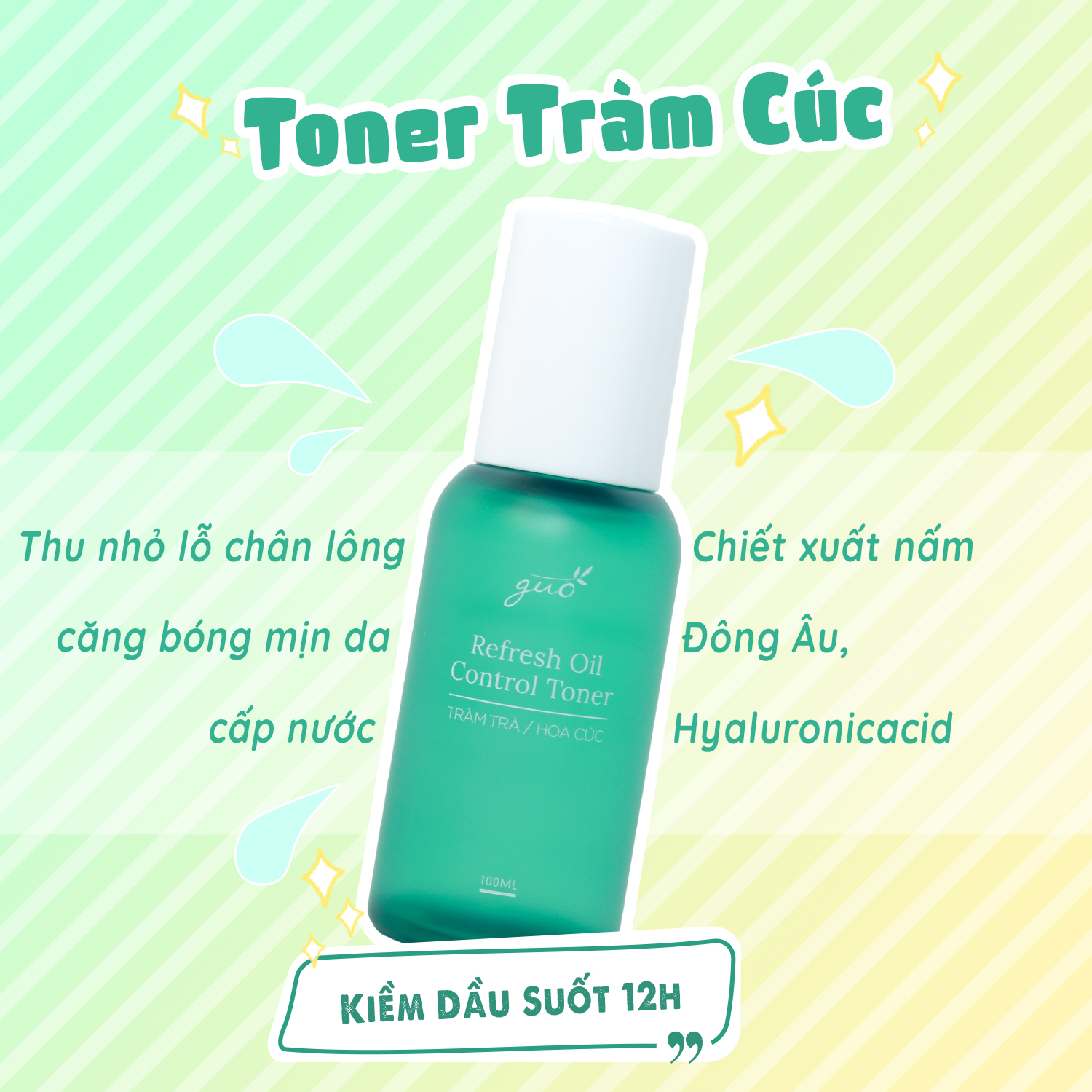 Toner Cân Bằng GUO - Refresh Oil Control Toner 100ml