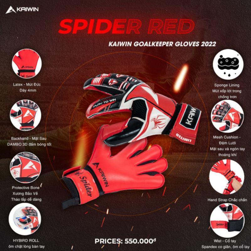 Găng tay thủ môn Kaiwin Spider 2022 có xương trợ lực