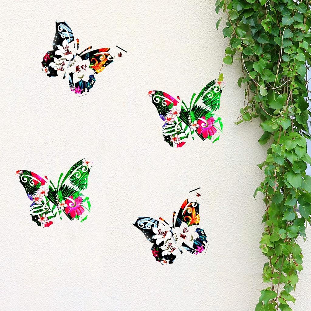 Garden Art Metal Butterfly Ornaments Wall Art Decor Outdoor,2 Pack Colorful Garden Wall Sculptures Indoor or Outdoor Home Decorations(Butterfy) MMJQ