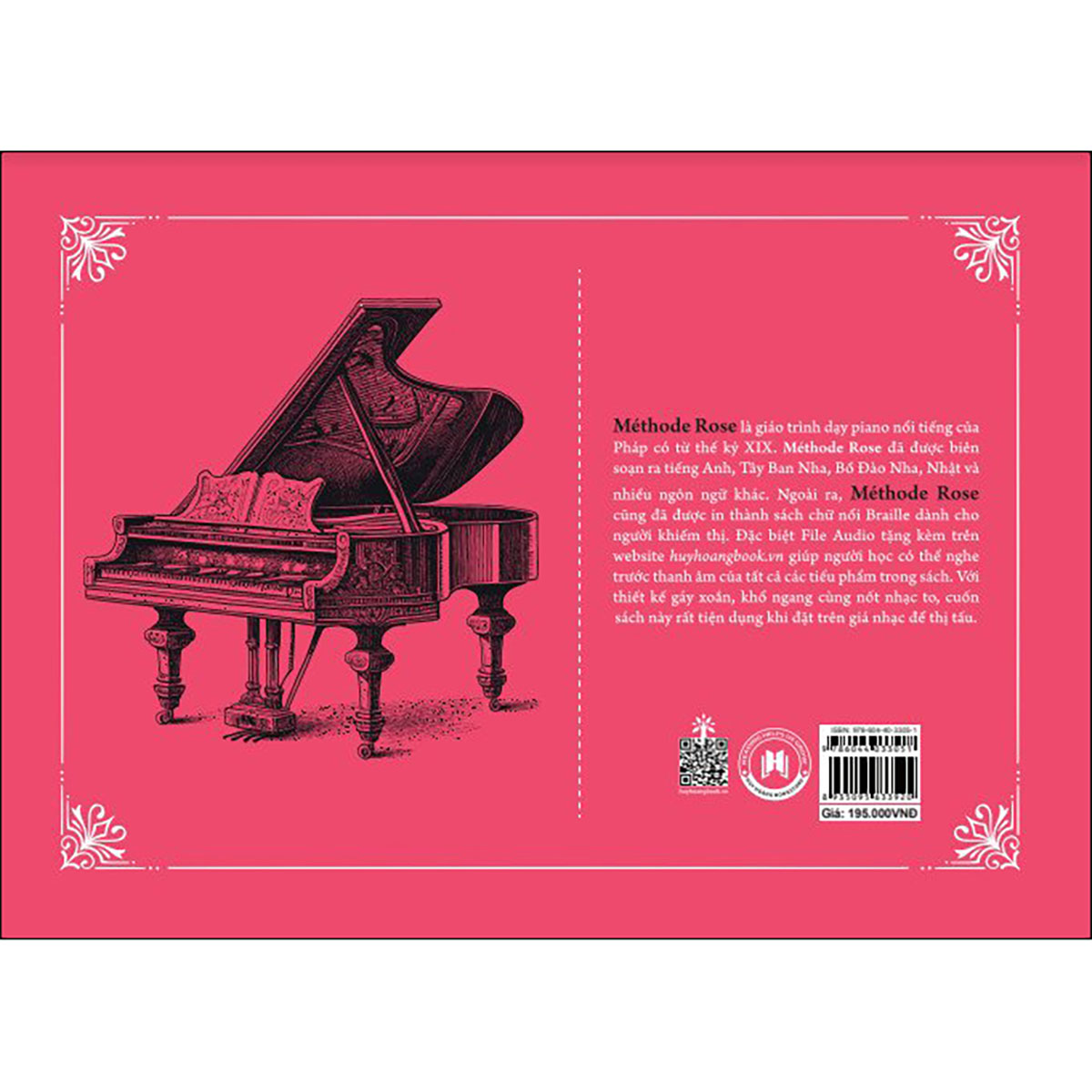 Méthode Rose - Phương pháp hồng năm thứ nhất với đàn piano - Giáo trình dạy piano nổi tiếng của Pháp - File Audio đánh mẫu tặng kèm trên website