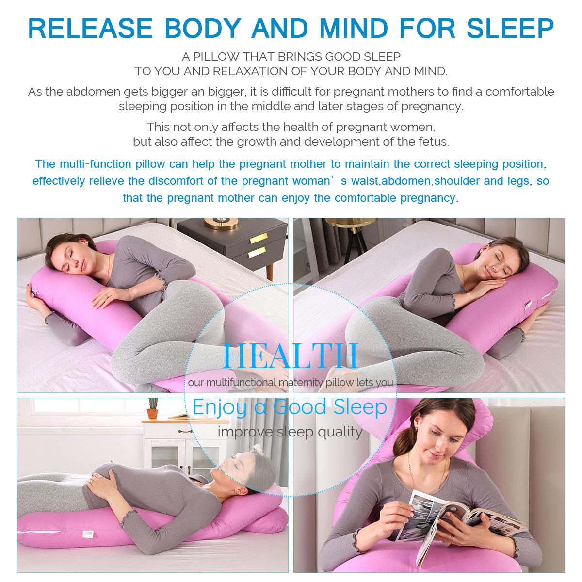 Đầm Ngủ Hỗ Trợ Gối Dành Cho Phụ Nữ Mang Thai Body Cotton Áo Gối Chữ U, Mẹ Bầu Loại Gối Bên Đèn Ngủ Chăn Ga Gối