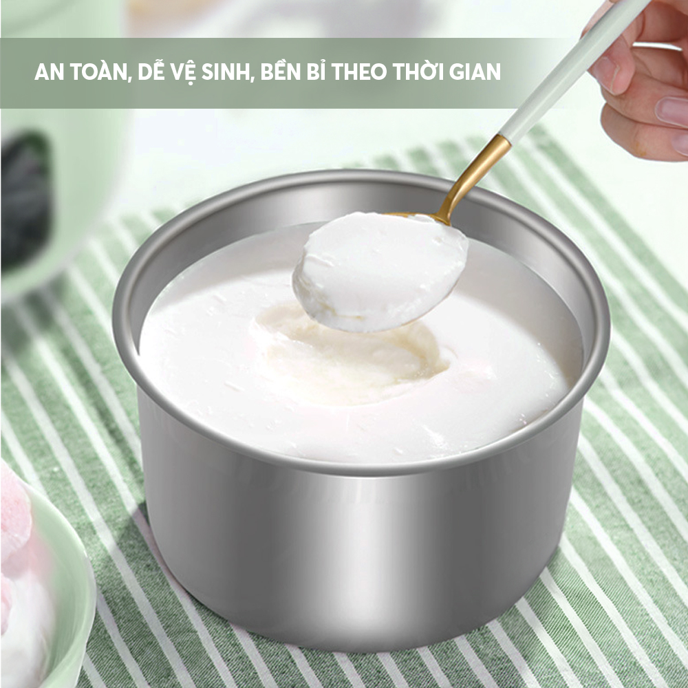 Máy Làm Sữa Chua Elmich YME0296 15W, Hàng Chính Hãng, Cảm Ứng Điện Tử, Nồi Ủ Inox - JoyMall
