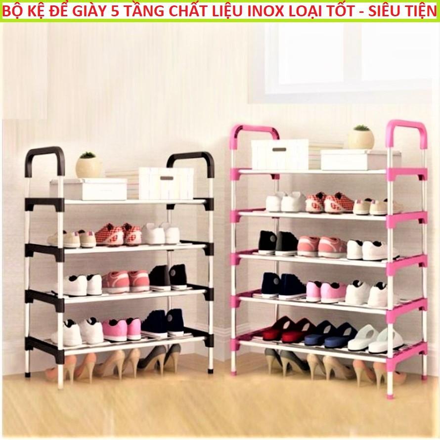 KỆ ĐỂ GIÀY DÉP INOX 5 TẦNG MẪU MỚI SIÊU CỨNG , TỦ ĐỂ GIÀY DÉP