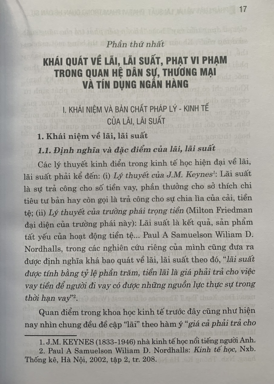 Pháp luật về lãi, lãi suất, phạt vi phạm trong quan hệ dân sự, thương mại và tín dụng ngân hàng
