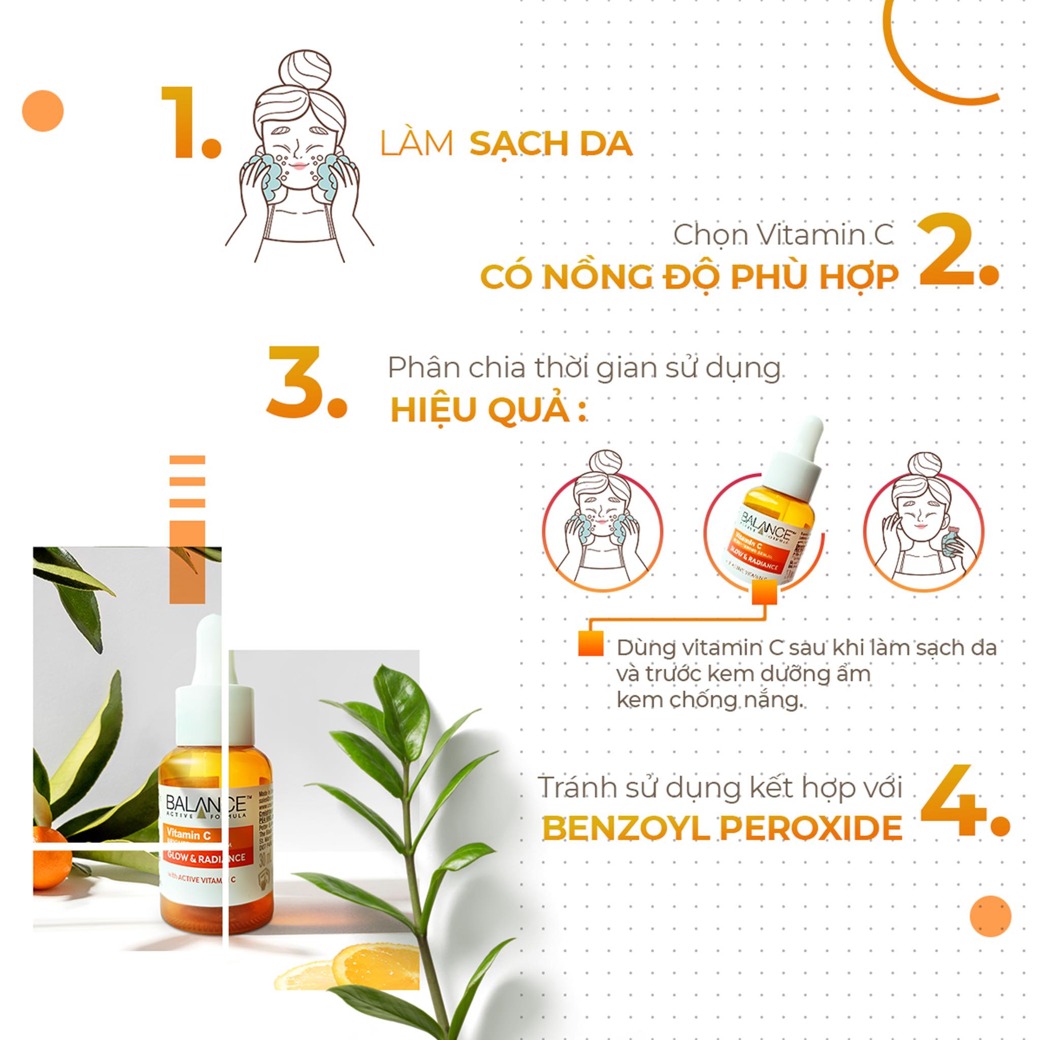 Serum dưỡng da Vitamin C, Hyaluronic, Niacinamide, Gold Collagen Balance Anh giúp sáng da, mờ thâm, dưỡng ẩm, trẻ hóa da - OZ Slim Store