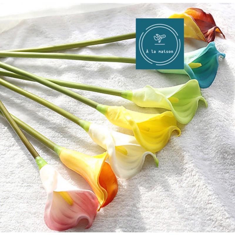 Cành hoa Calla Lilly nhân tạo 73cm bằng chất liệu PU giống hoa thật đến 99%