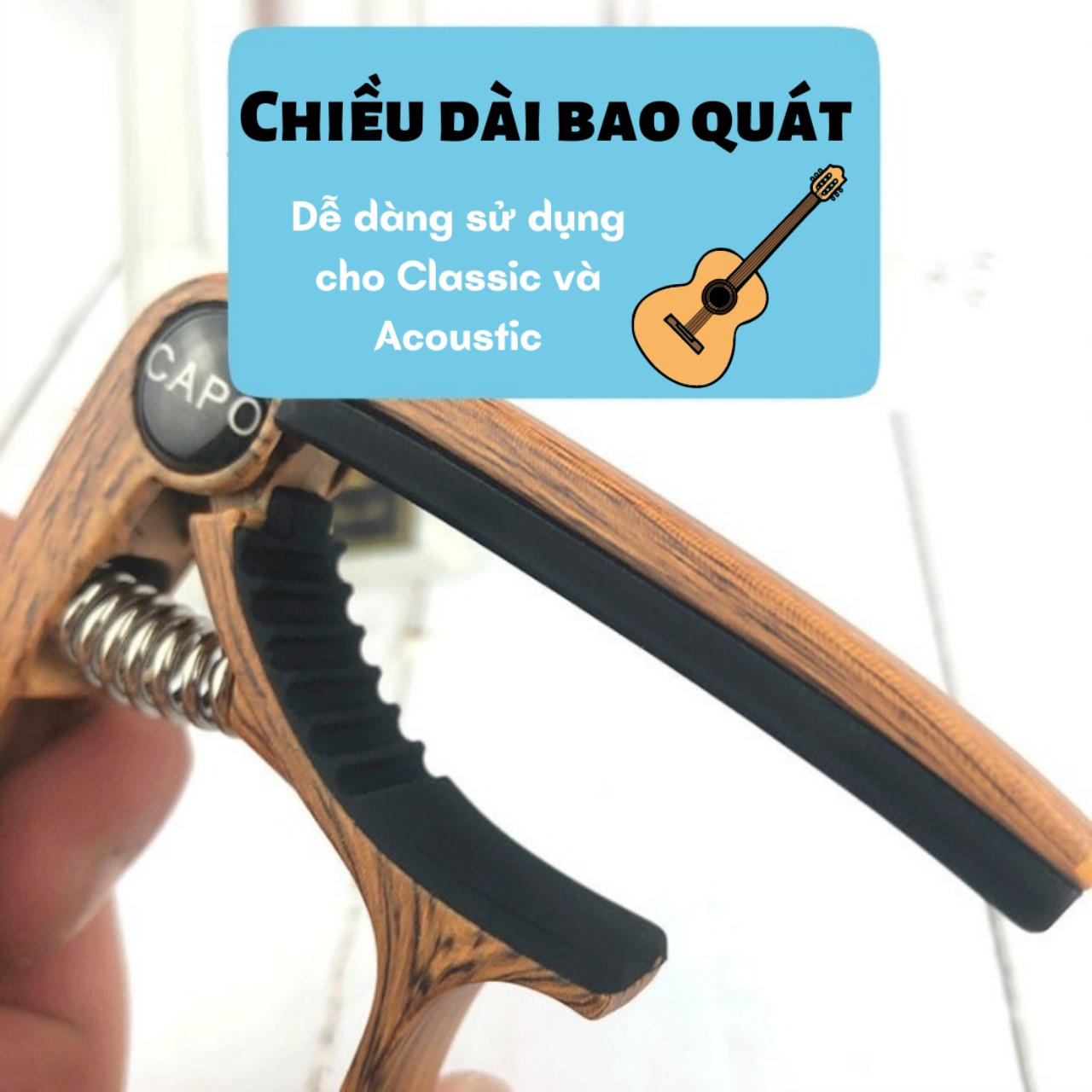 Capo Guitar Cao Cấp Acoustic 2 chức năng CP03 - Hàng Chính Hãng